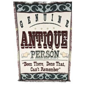 90s Antique Person tapestry throw blanket 1990s vintage